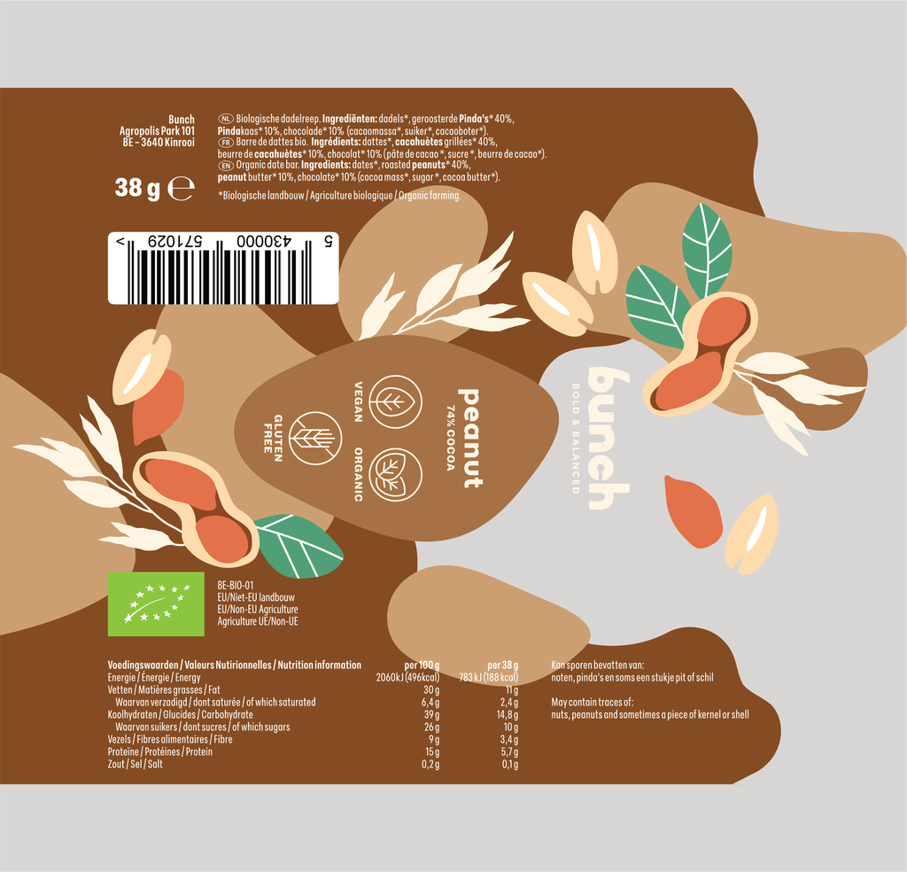 Bunch Bio dadelreep: Pinda